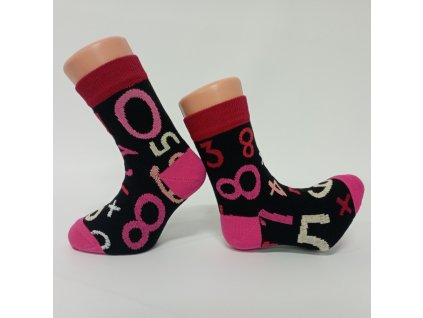 NUMBER cernoruzova bavlnene ponozky number