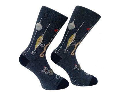 HACEK jeans modra1vzorovane ponozky hacek