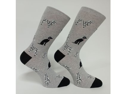 Dalmatin2sedavzorovane ponozky dalmatin