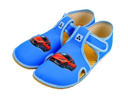 Barefoot papučky Rascal Car modré