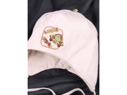 Čepice RDX 1920 smetanová, vázací, s autem