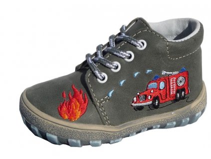 Celoroční kožené botičky obuv Jonap 022M hasiči 3132