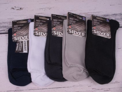 Ponožky SV. ŠEDÉ pánské dámské NOVIA Silver 1020 antibakteriální