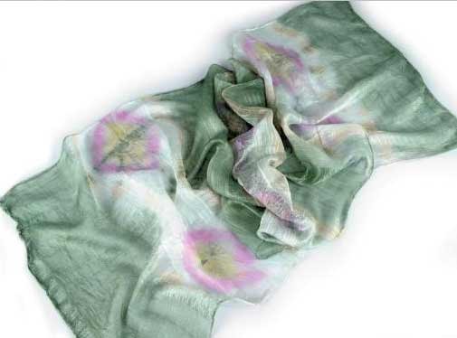 Ostatní Šála / šátek - batik ledově zelená