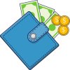 wallet money user black and white technology 204381