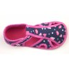 Mädchen Hausschuhe BAREFOOT EF 386 Hearts Blau Rosa Klettverschlus