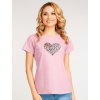 PKK 0092koszulka damska t shirt bawelniany serce
