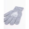 Rukavice prstové YO RED0237C šedé s reflexním obrázkem lyžařské brýle
