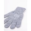 Rukavice prstové YO RED0237C šedé s reflexním obrázkem šelma
