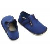Jungen Hausschuhe BAREFOOT EF 395 Blue Blau Klettverschluss