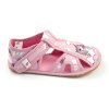 Bačkůrky capáčky BAREFOOT EF 386 Pink Unicorn růžové s jednorožcem otevřené
