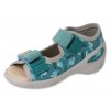 Jungen Sandalen Befado Sunny 063X011 DINO Grün Lederinnensohle