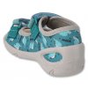 Jungen Sandalen Befado Sunny 063X011 DINO Grün Lederinnensohle