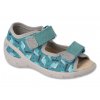 Jungen Sandalen Befado Sunny 063X011 DINO Grün Lederinnensohle