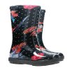 Mädchen Regenstiefel Gummistiefel Demar Hawai AM 0047 schwarz mit Blumen