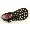 Dievčenské papuče BAREFOOT 395 Gold Hearts čierne so zlatými srdiečkami