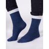 ska00125c modr skarpety bawelniane chlopiece gladkie z kolorowym sciagaczem 3pak
