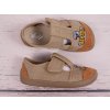 Papuče plátenky 3F 3BE3/LN15 bar3foot super flexi režné DINO barefoot