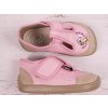 Hausschuhe Sneakers 3F 2BE8/LN23 bar3foot super flexi Rosa Vogel barefoot, Klettverschluss