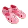 Bačkory papuče BAREFOOT EF 386 Melanie růžové se srdíčky, otevřené