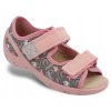 Sandalen Befado Sunny 063X023 grau-pink mit Kitten Heels, mit Lederinnensohle