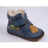 Winterschuhe D.D. step Leder W029-645 blau mit wagen