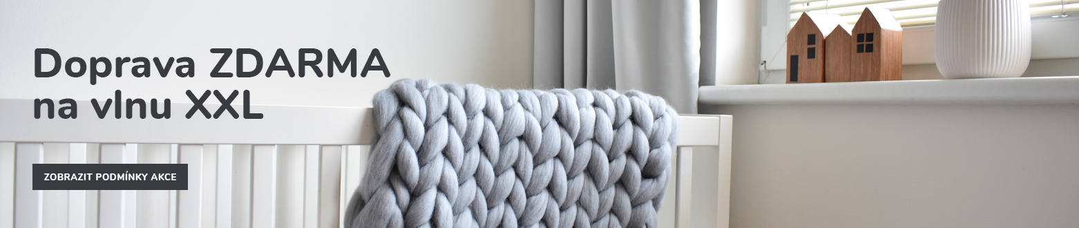 Doprava zdarma na vlnu XXL na ruční pletení
