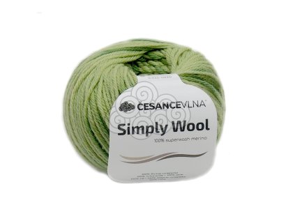 100% Merino příze - Simply zelený melír
