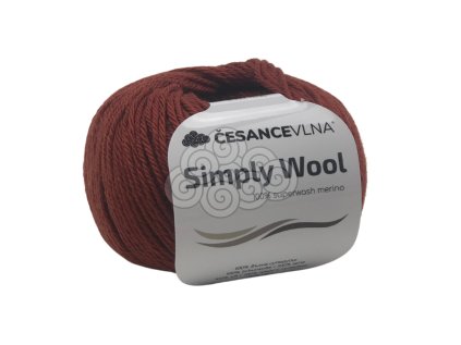 100% Merino příze - Simply cihlová