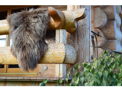 Islandská kožešina melír hnědá