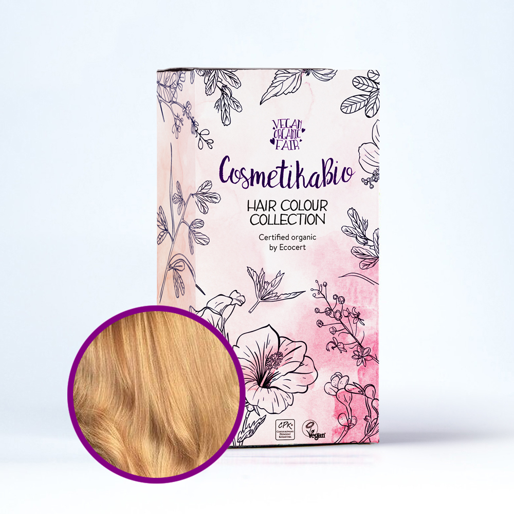 COSMETIKABIO 100% přírodní barva na vlasy Zlatá blond l Golden blonde 100 g