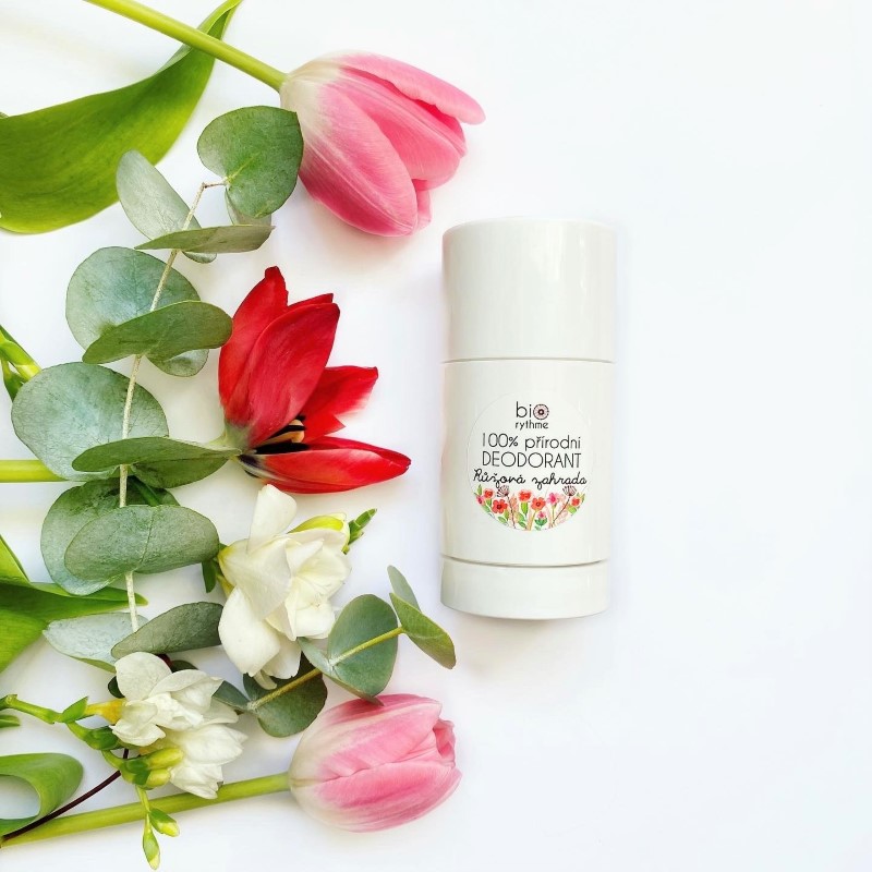 BIORYTHME 100% přírodní tuhý deodorant Růžová zahrada Hmotnost: 80 g