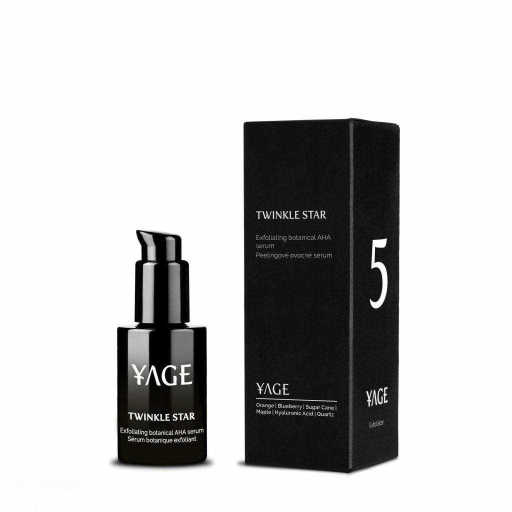 YAGE ORGANICS č. 5 Noční exfoliační sérum s ovocnými AHA kyselinami TWINKLE STAR 1 ks Objem: 30 ml