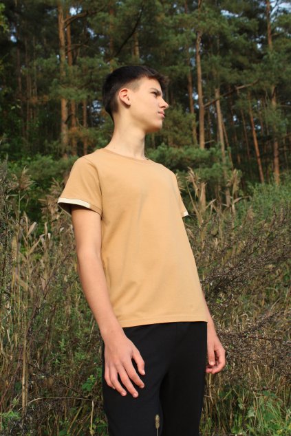 bio třičko pánské z nebarvené biobavlny Gots