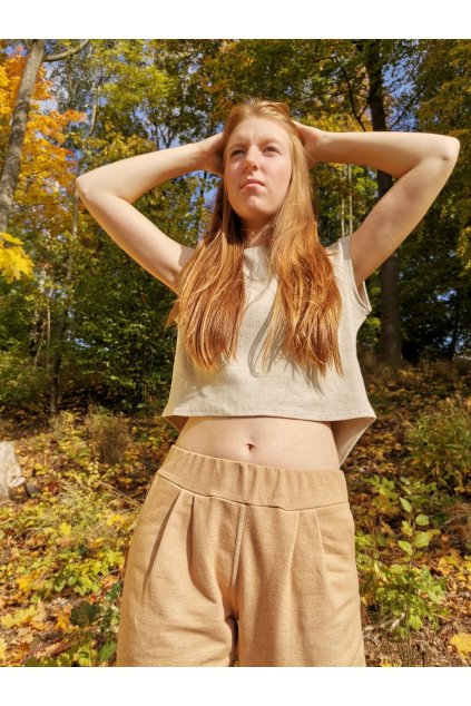 kroptop z žebrované biobavlny