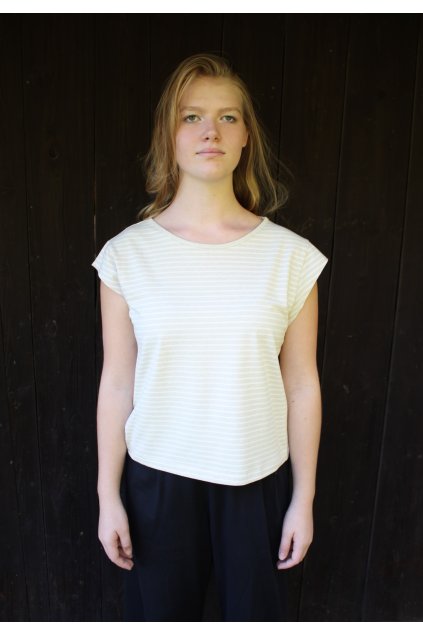 biobavlněné triko s proužky