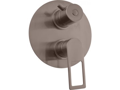 Slezák Rav Vodovodní baterie vanová/sprchová 3-cestná vestavěná s přepínačem NIL - metal grey - kartáčovaná (Varianta Vodovodní baterie vanová/sprchová 3-cestná vestavěná s přepínačem NIL - metal grey - kartáčovaná, Barva: METAL GREY -)
