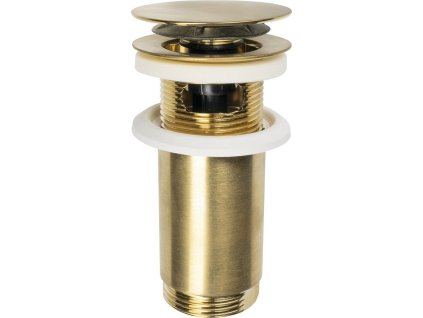 Umyvadlová výpust 5/4“, click-clack, velká zátka, max 80mm, zlato mat 7533.370.5.36