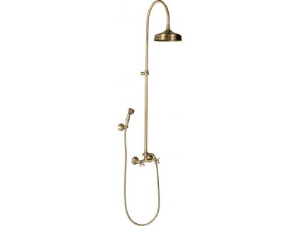 ANTEA sprchový sloup k napojení na baterii, hlavová, ruční sprcha, bronz SET026