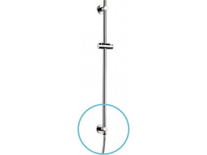 Sprchová tyč s vývodom vody, posuvný držiak, 720mm, chróm 1202-08