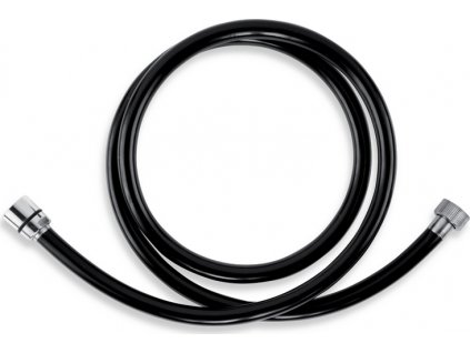 Novaservis Sprchová hadica plastová 150 cm čierna-chróm PVC/150,5