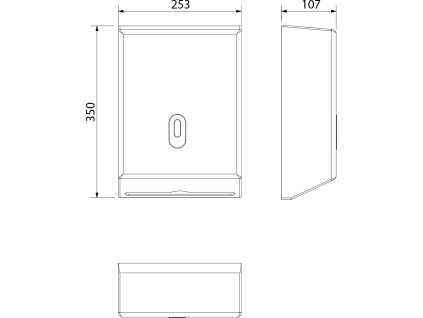 EMIKO zásobník papírových ručníků 253x350mm, bílá 1319-80  Na tento produkt poskytujeme množstevní slevu