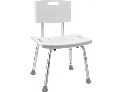 Židle s opěradlem, nastavitelná výška, bílá A00602101