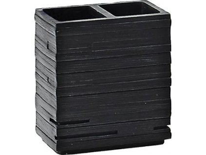 QUADROTTO držák kartáčků na postavení, černá QU9814  Nepřehlédnutelný design imitace dřeva