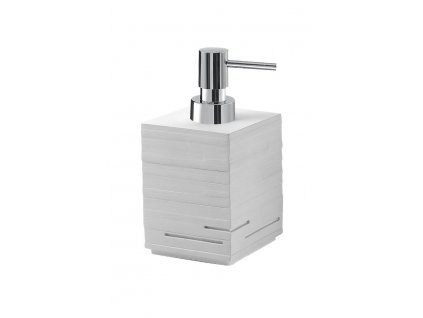 QUADROTTO dávkovač mydla na postavenie, biela QU8102  Nepřehlédnutelný design imitace dřeva