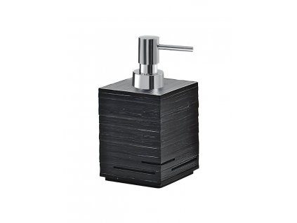 QUADROTTO dávkovač mydla na postavenie, čierna QU8114  Nepřehlédnutelný design imitace dřeva