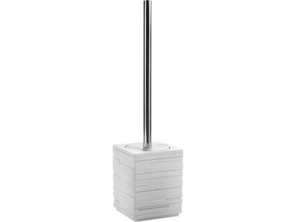 QUADROTTO WC štětka na postavení, bílá QU3302  Nepřehlédnutelný design imitace dřeva