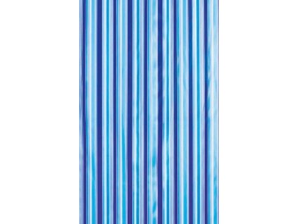 Sprchový záves 180x180cm, vinyl, modrá, pruhy ZV011