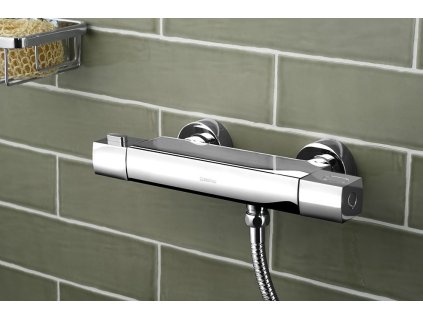MIXONA nástěnná termostatická sprchová baterie, chrom MG411 Esence lehkosti v tvarovém provedení