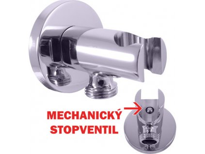 Slezák Rav Držák sprchy s integrovaným STOP ventilem  kulatý tvar